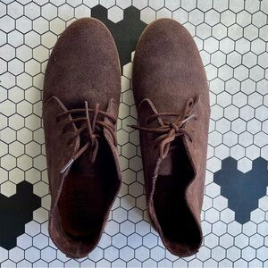Chocolate Brown Suede Chukka Booties MTGN EU 39 Made in Spain Casual Chic